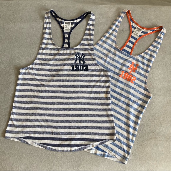 VS PINK 2 baseball tanks - Picture 1 of 6
